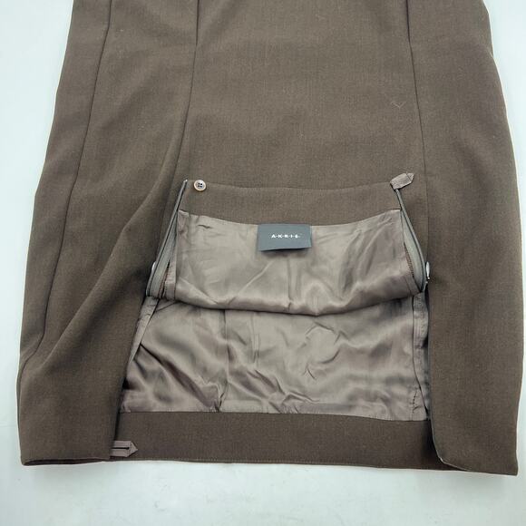 Akris Brown Pencil Skirt - Picture 5 of 10
